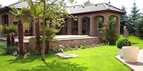 Zahrady snů Daniel Purgert, altán s palmami, realizace zahrad autorské zahrady ORIGINAL GARDEN