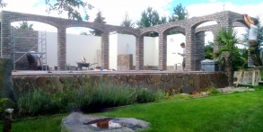 Zahrady snů Daniel Purgert, altán s palmami, realizace zahrad autorské zahrady ORIGINAL GARDEN