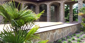 Zahrady snů Daniel Purgert, altán s palmami, realizace zahrad autorské zahrady ORIGINAL GARDEN